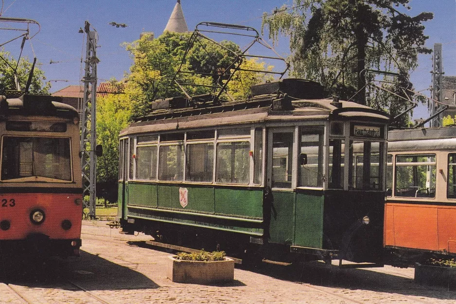 Postkort: Naumburg (Saale) motorvogn 23 ved Naumburger Straßenbahn (1992)