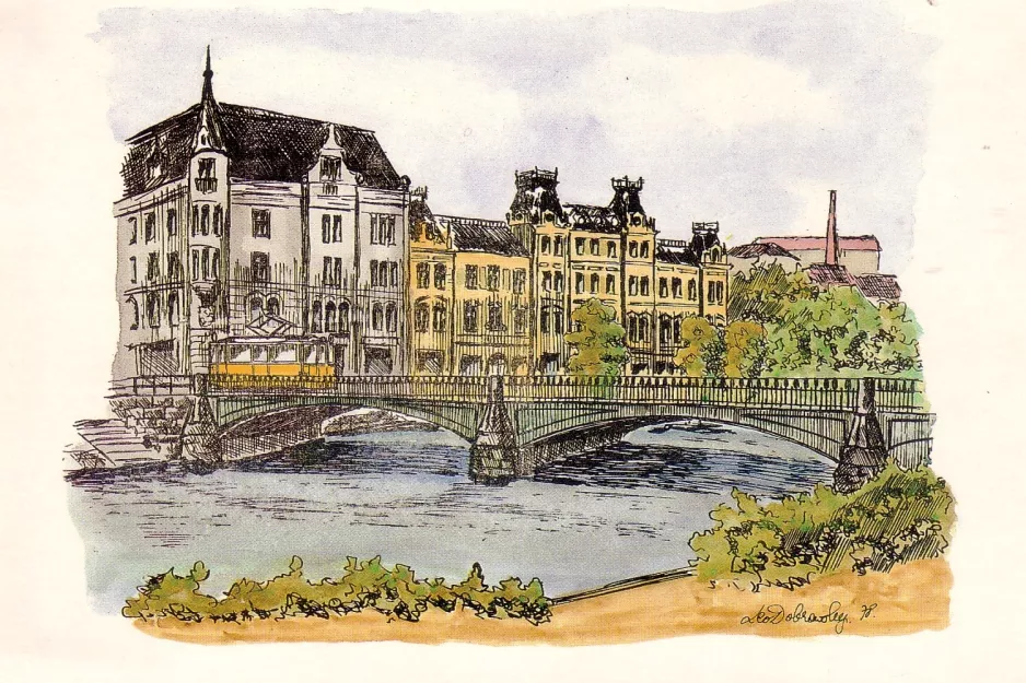 Postkort: Norrköping nær Rådhuset (1978)