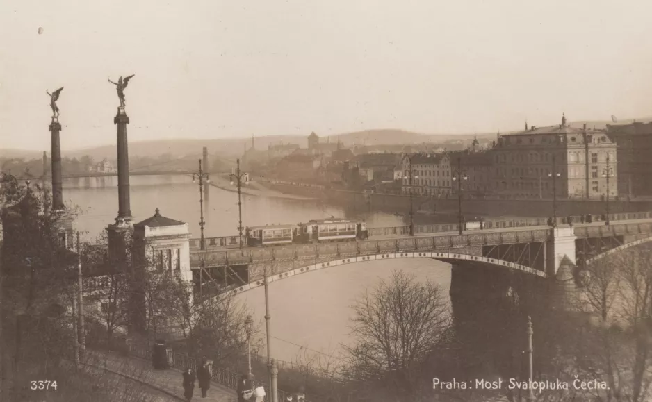 Postkort: Praha: Most Svatopluka Čecha. (1920)