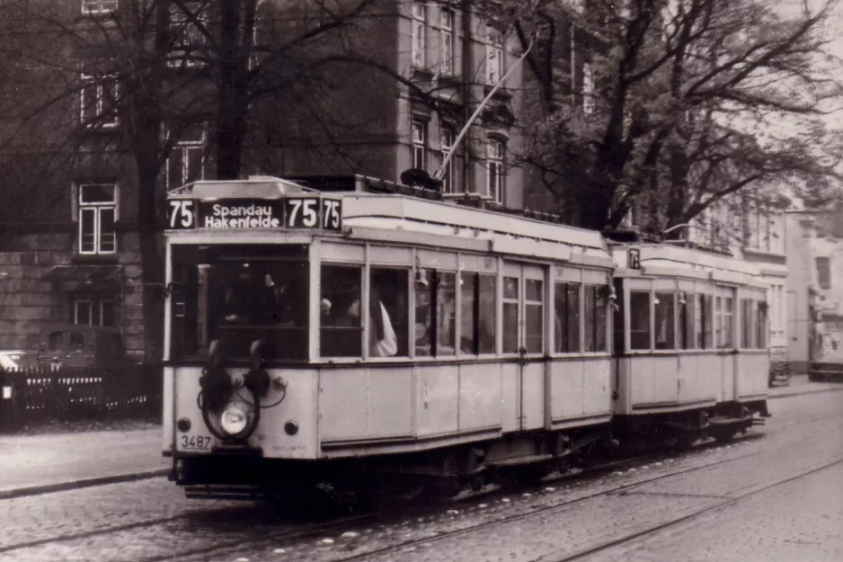 Postkort: Schönberger Strand motorvogn 3487 på Rothenbaumchaussee (1973)