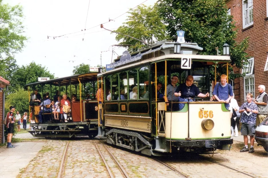 Postkort: Schönberger Strand museumslinje med motorvogn 656 på Museumsbahnen (1993)