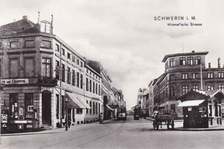 Postkort: Schwerin nær Marienplatz (1908)