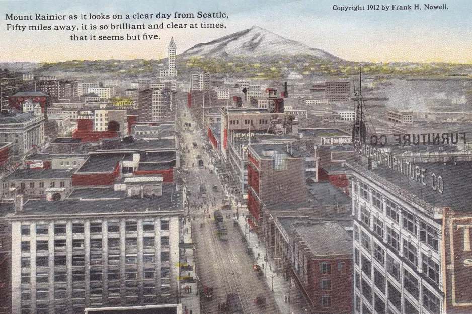 Postkort: Seattle Mount Rainier (1912)