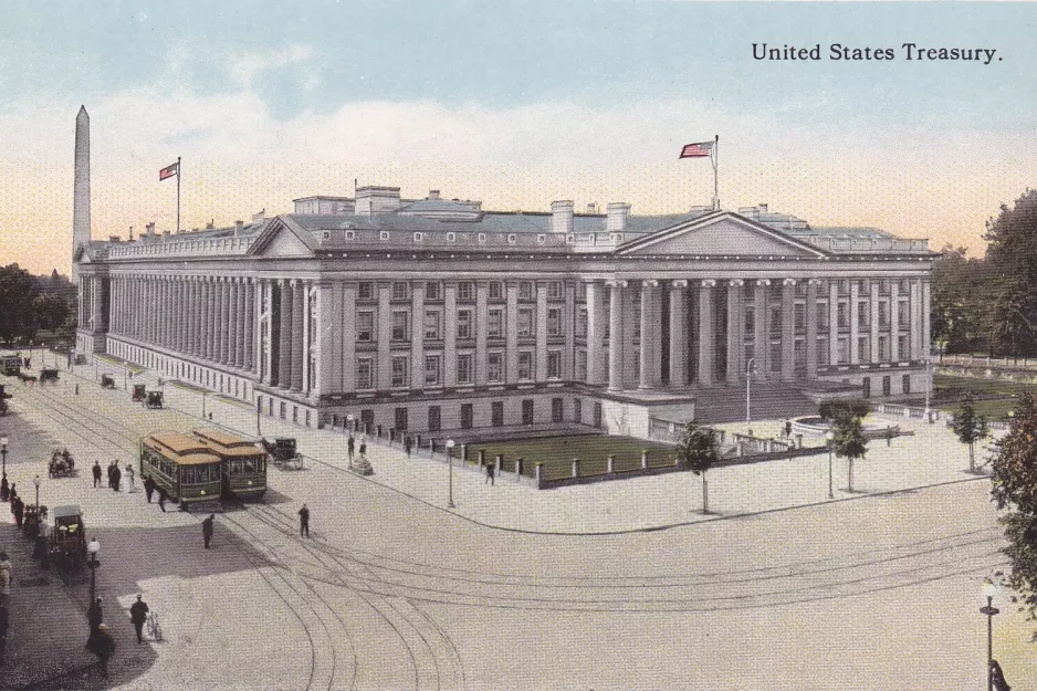 Postkort: United States Treasury. (1900)