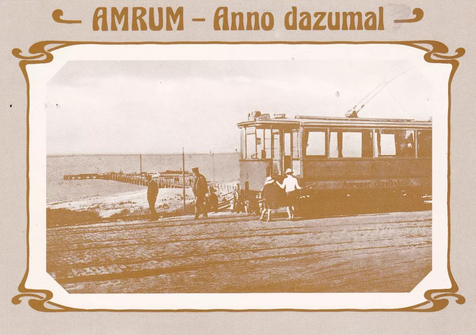 Postkort: Vitdyn, Amrum Inselbahn  nær Nordseebad Wittdün (1920)