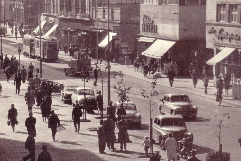 Postkort: Wrocław sporvognslinje 7  på Kazimierza Wielkiego (1969)