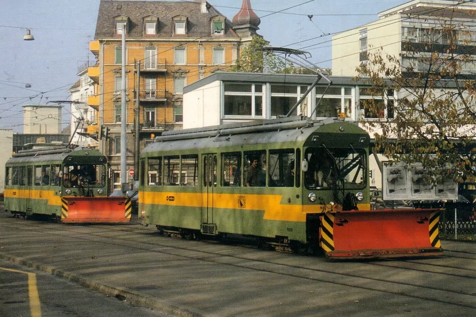 Postkort: Zürich sneplov 1924 ved Kalkbreite / Bhf. Wiedikon (1989)