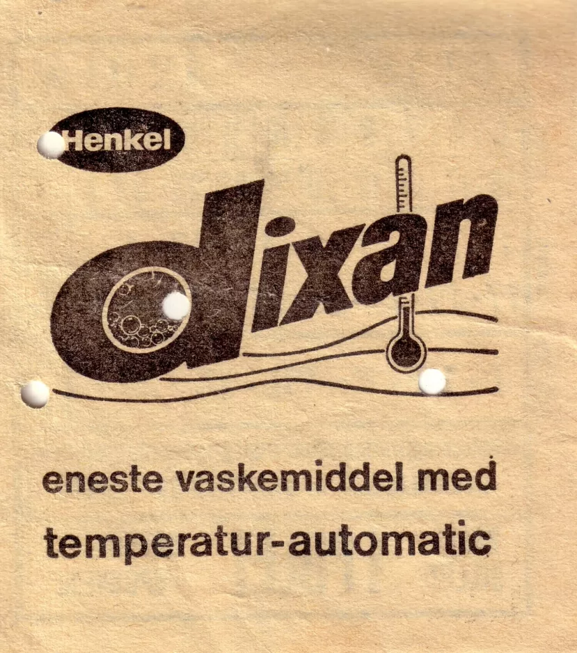 Rabatbillet: Henkel dixan eneste vaskemiddel med temperatur-automatic (1965-1968)