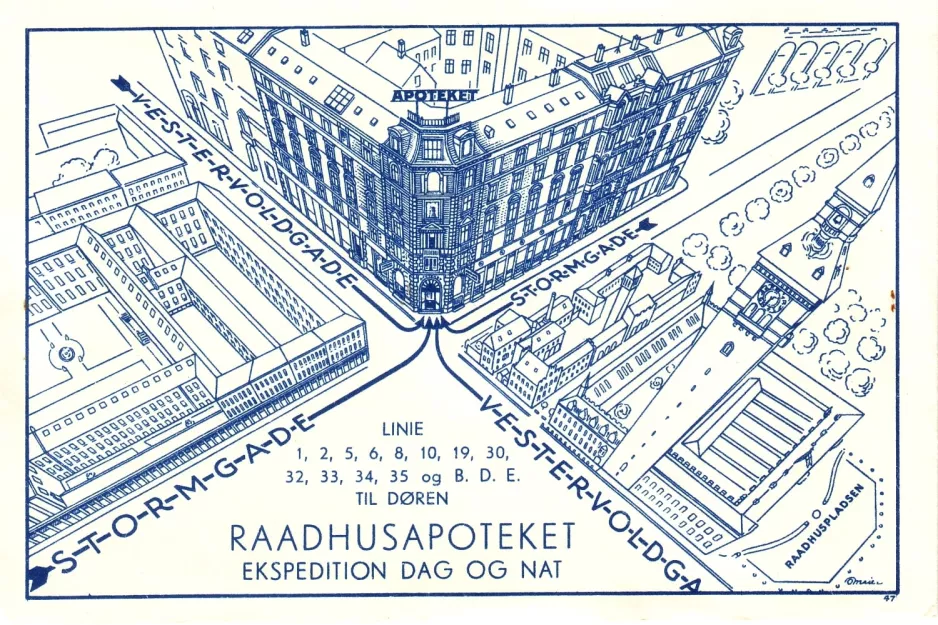 Receptkuvert: København Raadhusapoteket (1948)