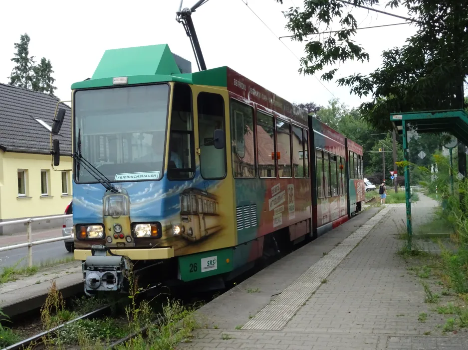 Schöneiche sporvognslinje 88 med ledvogn 26 ved Dorfstr. (2024)