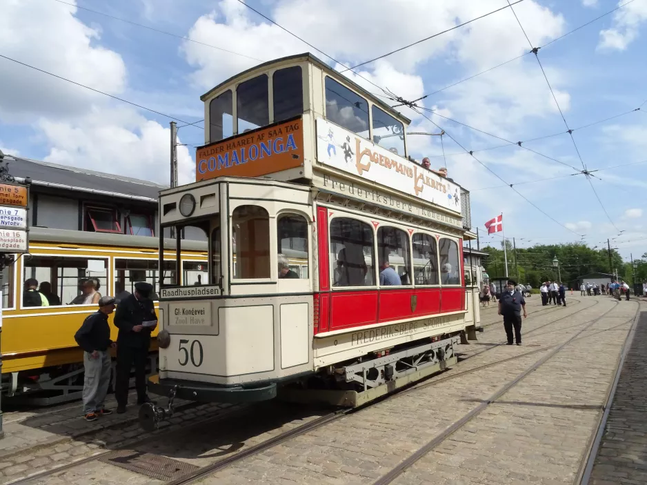 Skjoldenæsholm 1435 mm med motorvogn 50 ved Sporvejsmuseet (2019)