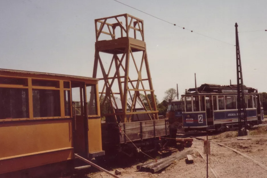 Skjoldenæsholm slibevogn 60 foran Sporvejsmuseet (1982)