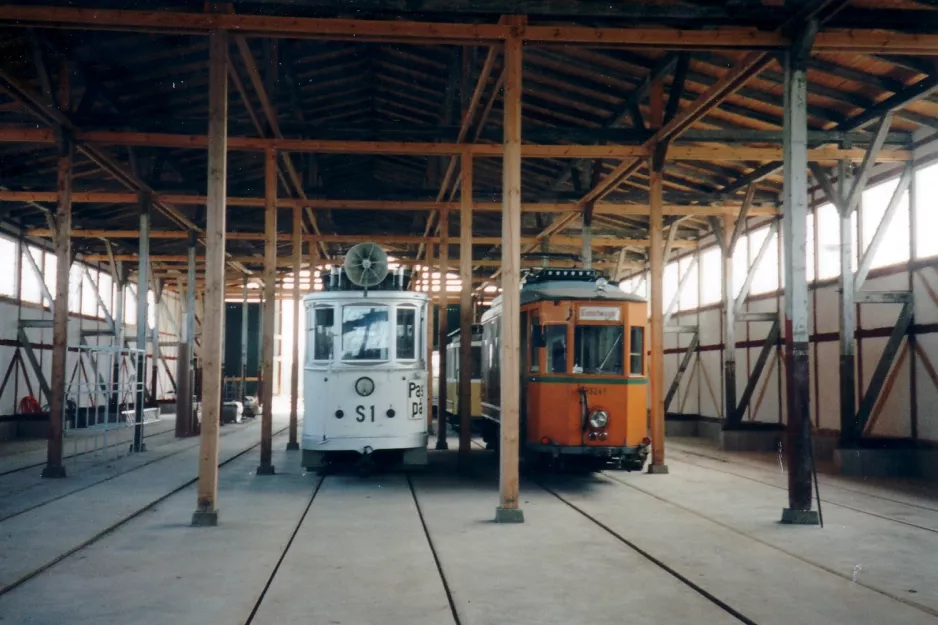 Skjoldenæsholm slibevogn S1 inde i Valby Gamle Remise (1997)