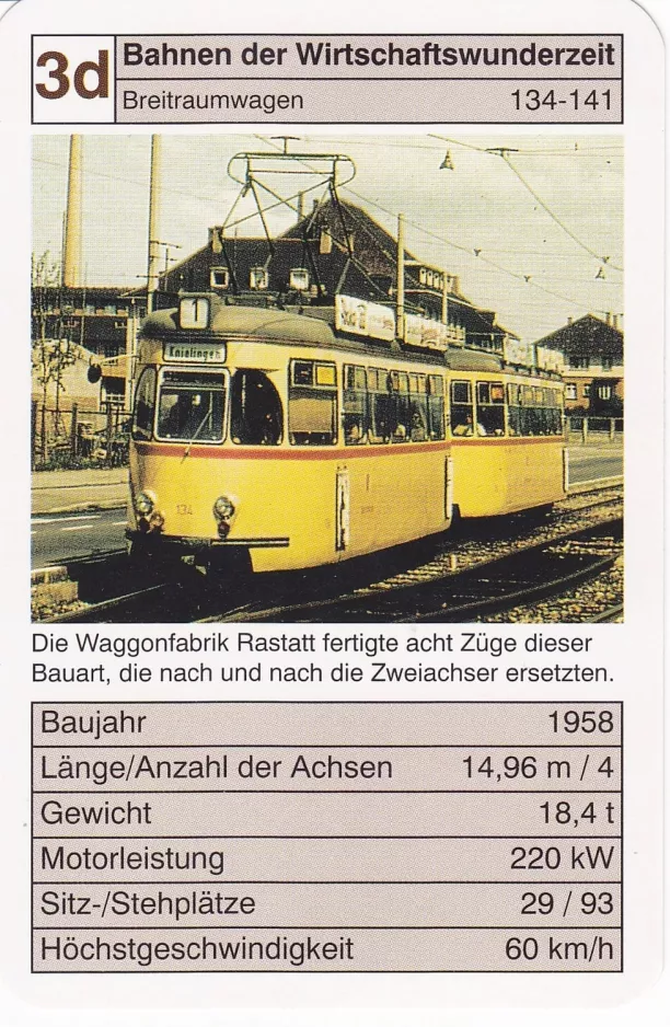 Spillekort: Bahnen der Wirtschaftswunderzeit Breitraunwagen 134
(2002)