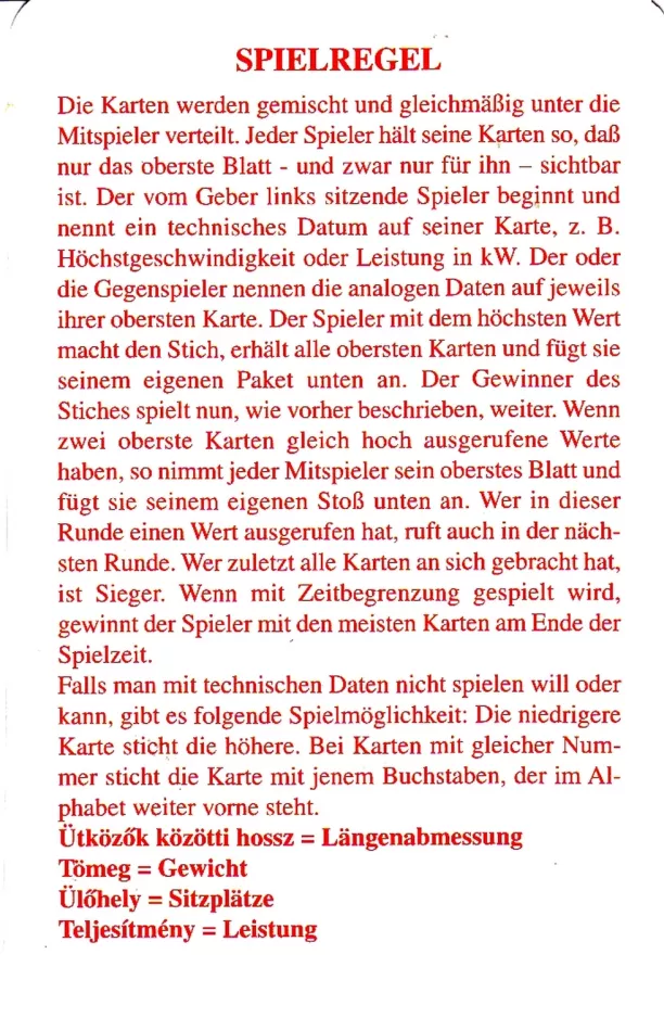 Spillekort: Spielregel
(2014)