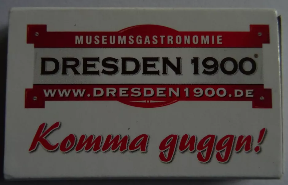 Tændstikæske: Dresden, forsiden (2019)