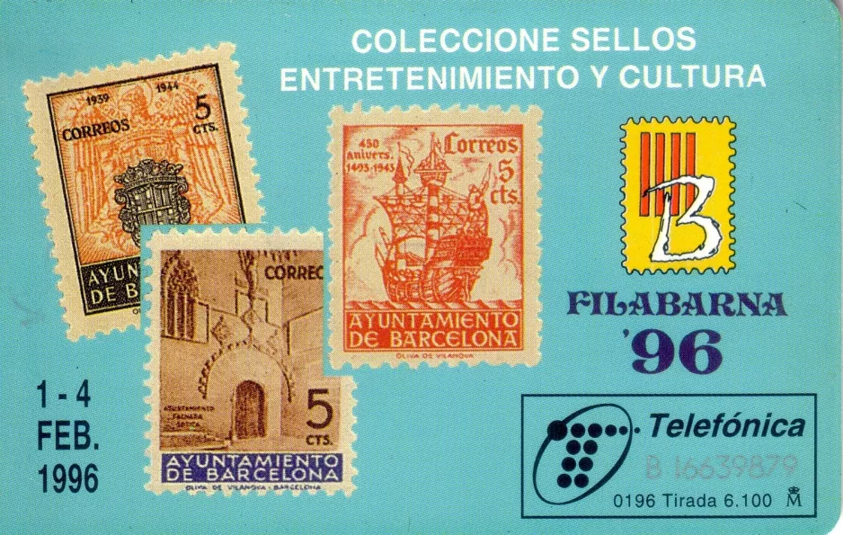 Telekort: Barcelona, bagsiden (1996)