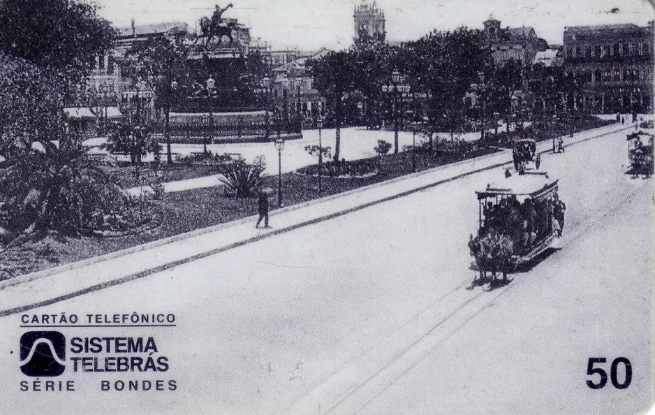 Telekort: Rio de Janeiro, forsiden Praça Tiradestes - Antigo Largo do Rócio (1997)