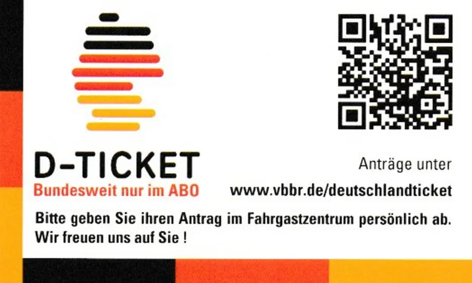 Vicitkort: D-Ticket Bundesweit nur im ABO
 (2024)