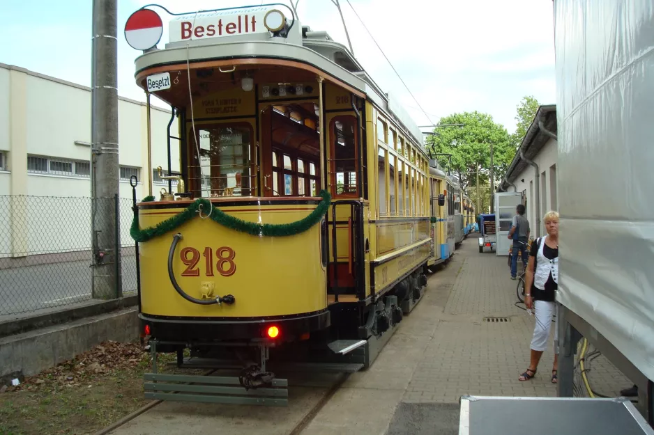 Woltersdorf museumsvogn 218 ved Woltersdorfer Straßenbahn (2013)