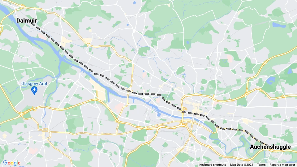 Glasgow Corporation Tramways linjekort