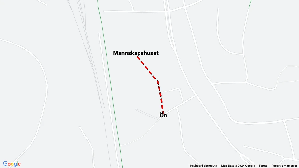 Kiruna Museispårvägen: Ön - Mannskapshuset linjekort