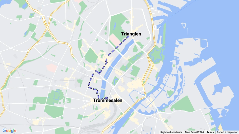 Kjøbenhavns Forstæders Sporveisselskab (KFS) linjekort