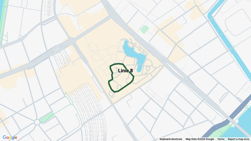 København Tivoli: Linie 8 - Linie 8 linjekort