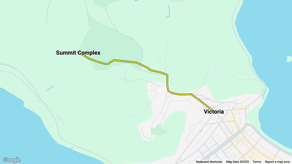 Llandudno Great Orme Tramway: Victoria - Summit Complex linjekort