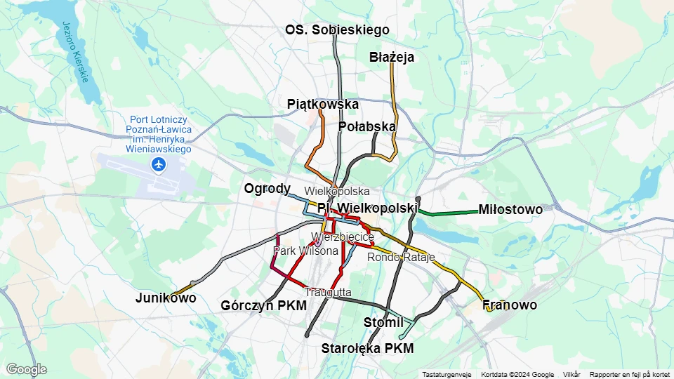 Miejskie Przedsiębiorstwo Komunikacyjne w Poznaniu (MPK Poznań) linjekort