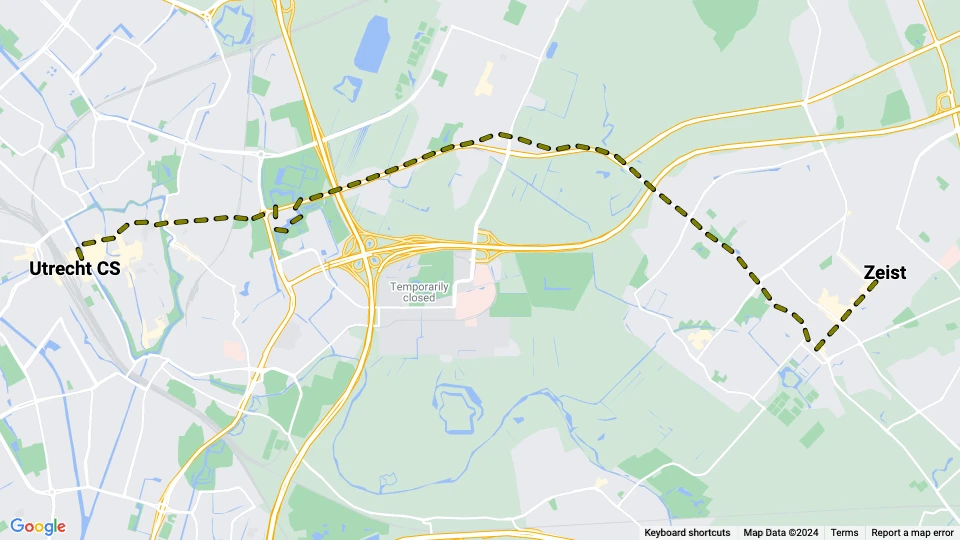 Nederlandsche Buurtspoorweg-Maatschappij (NBM) linjekort