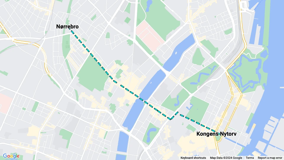 Nørrebro Elektriske Sporveje (NES) linjekort