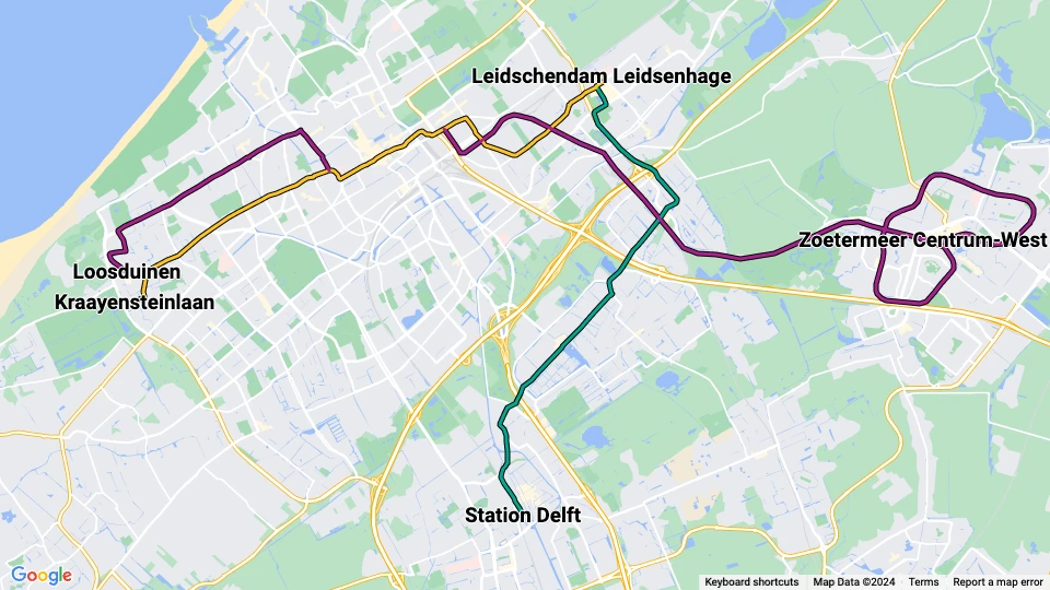 RandstadRail linjekort