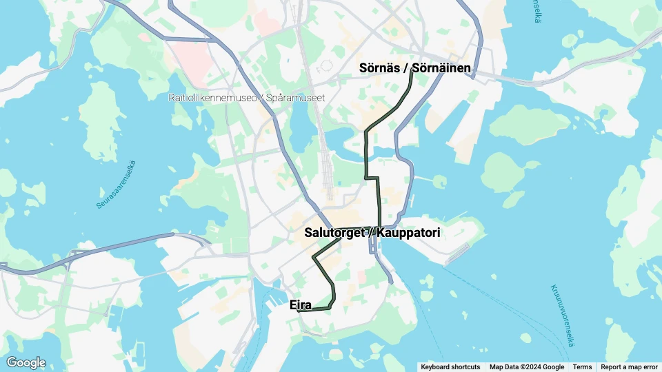 Ratikkamuseo / Spåramuseet linjekort