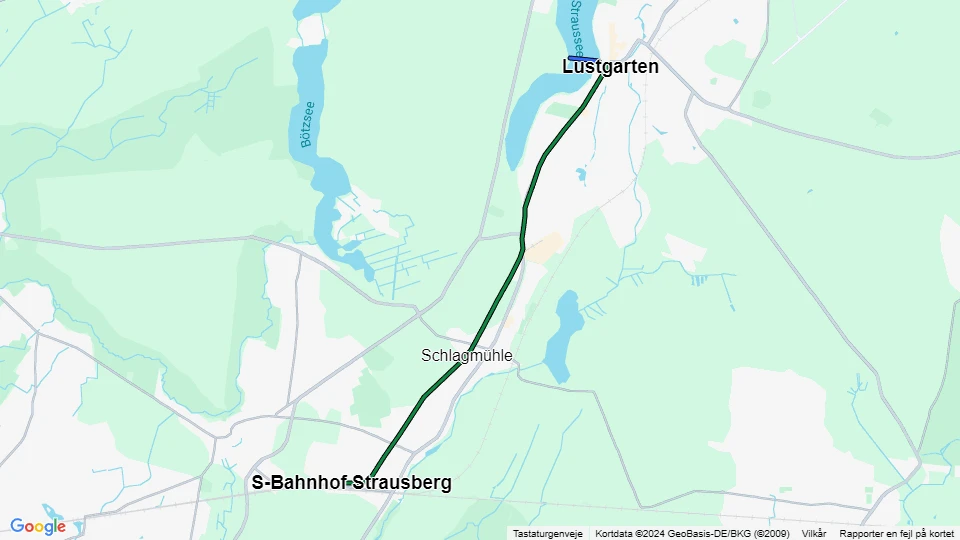 Strausberger Eisenbahn linjekort