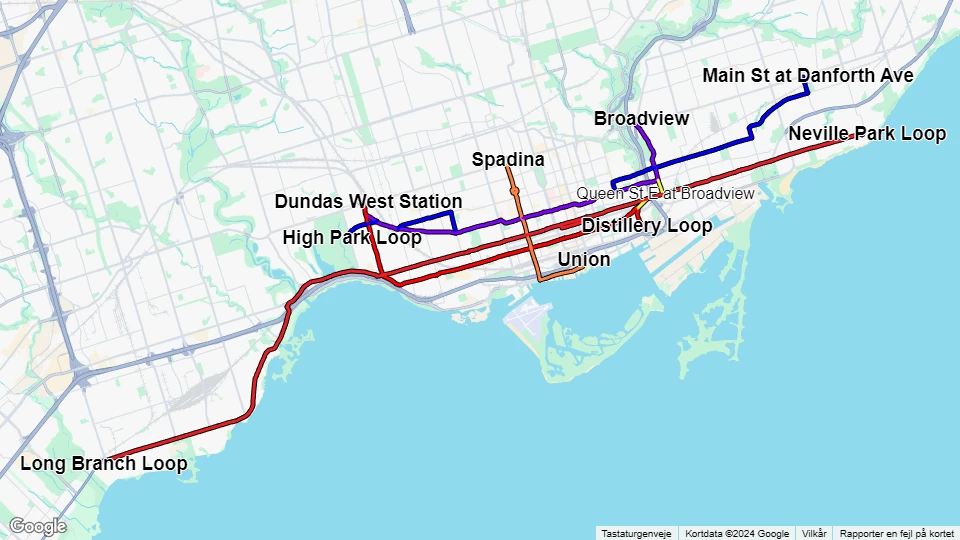 Toronto Transit Commission (TTC) linjekort