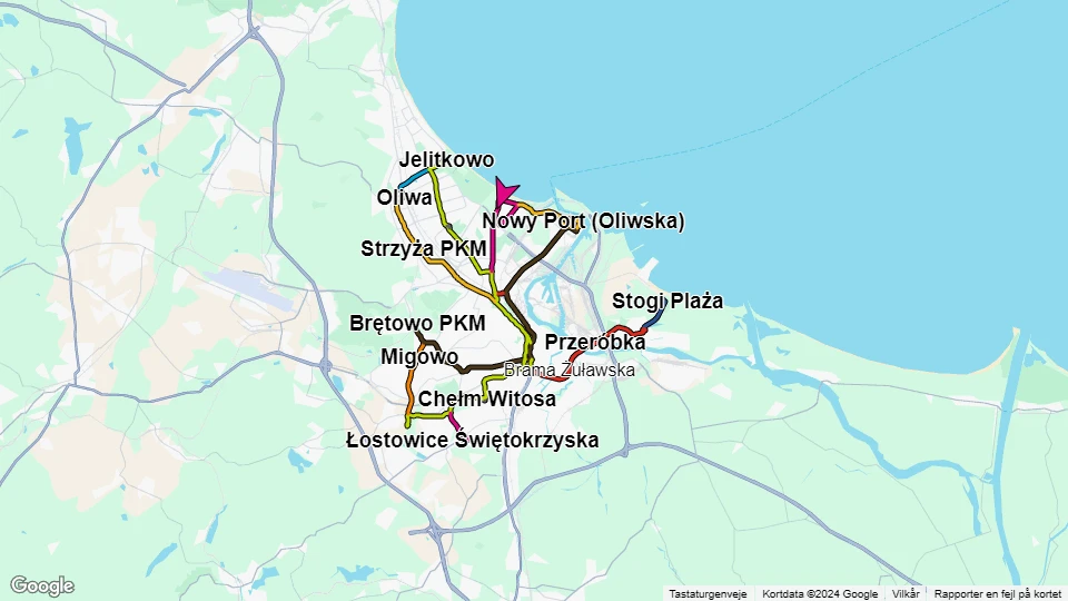 Zarząd Transportu Miejskiego w Gdańsku (ZTM Gdańsk) linjekort