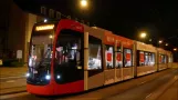 Bremens nye sporvogn på prøvetur: GT8N-2 3201 ved Kirchbachstraße (2020)