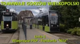 Sporvogne Gorzów. Linia 1 Wieprzyce PKP - Fieldorfa "Nila" 4K/Kør på sporvognslinje 1 i Gorzów - CABVIEW