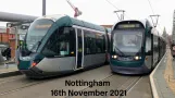 Sporvogne på Nottingham Station (2021)