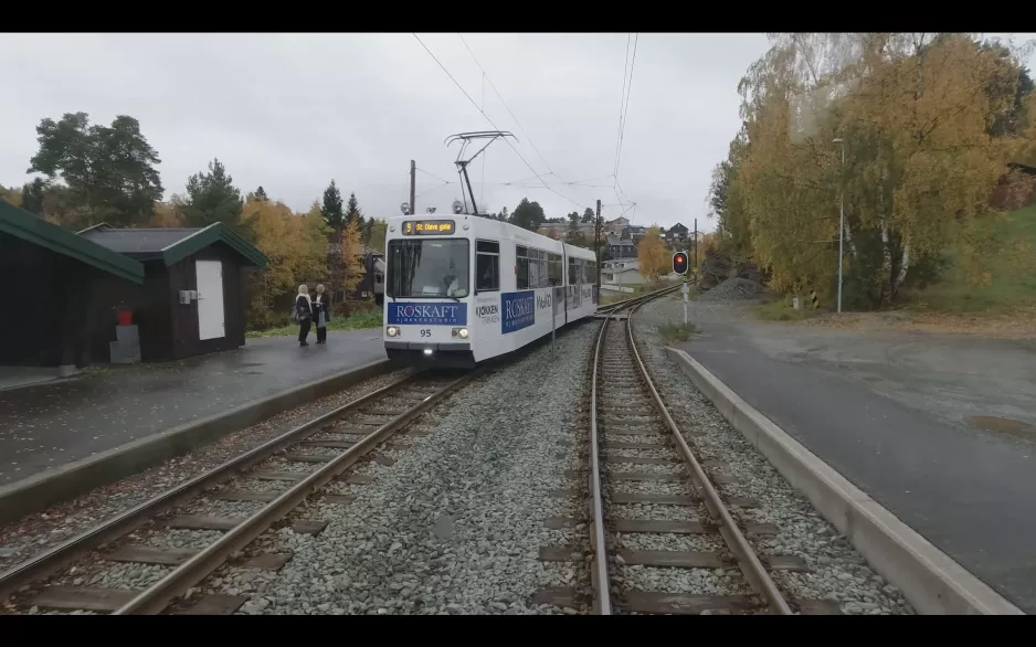 4K CABVIEW: Gråkallbanen jernbane i Autumn St. Olavs gt - Lian 10. oktober 2020 kl. 13:0