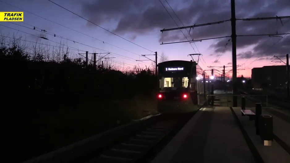Aftenkørsel på letbanen på Ring 3