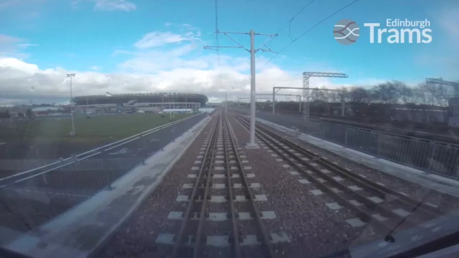 Edinburgh Trams Test Run: Edinburgh Lufthavn - York Place