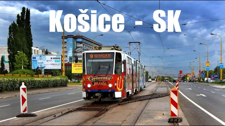 Košice Tram - VarioLF2+ & KT8D5 i byggepladsvanvid (2015)