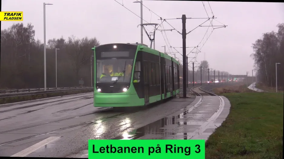 Letbanen på Ring 3 - Prøvekørsel Ndr. Ringvej / Fabriksparken