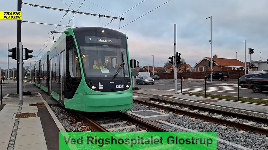 Letbanen på Ring 3 - prøvekørsel ved Rigshospitalet/Glostrup Station