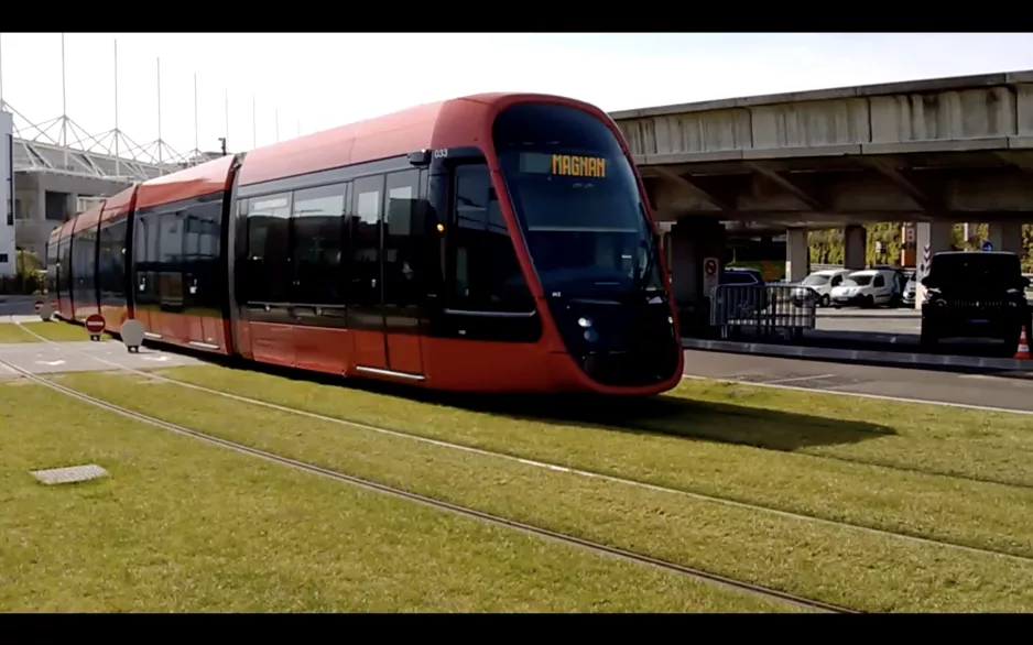 Nice sporvognslinje 2 ved lufthavnen (2019)