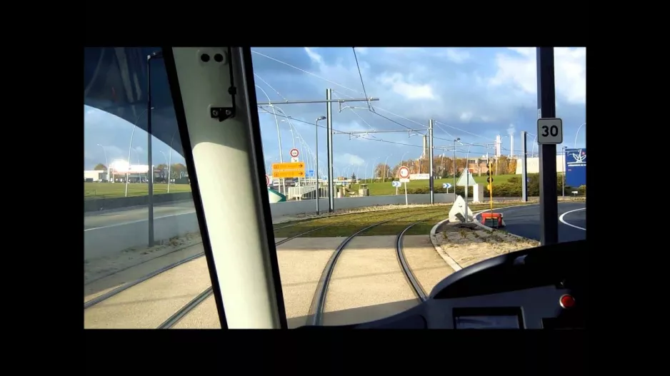 Paris sporvogn - i T7-kabinen mellem "Porte de L'essonne" og "Caroline Aigle" 